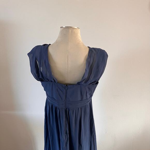 Birdy Grey Blue Chiffon Bridesmaid Dress Wmns XXL Wedding Guest Formal - Picture 4 of 15